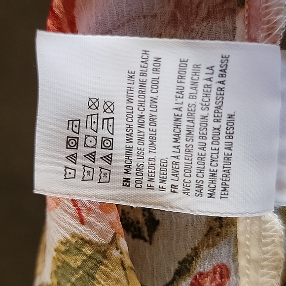 AMERICAN EAGLE OUTFITTERS Floral Open Front Duster Ivory, Pink,Green sz XS-S - Picture 9 of 12